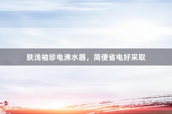 肤浅袖珍电沸水器，简便省电好采取