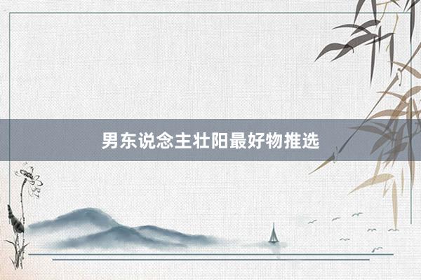 男东说念主壮阳最好物推选